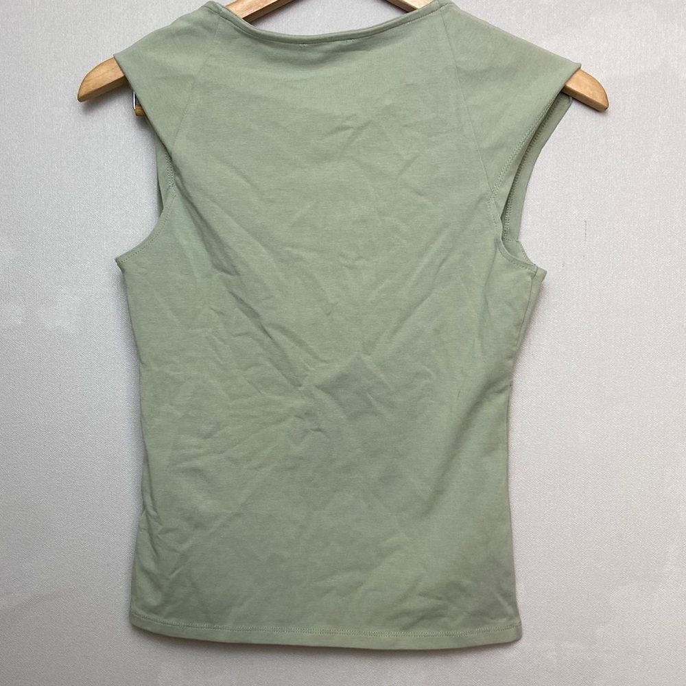 J. Crew Soft Green Cap Sleeve Blouse - Picture 3 of 8